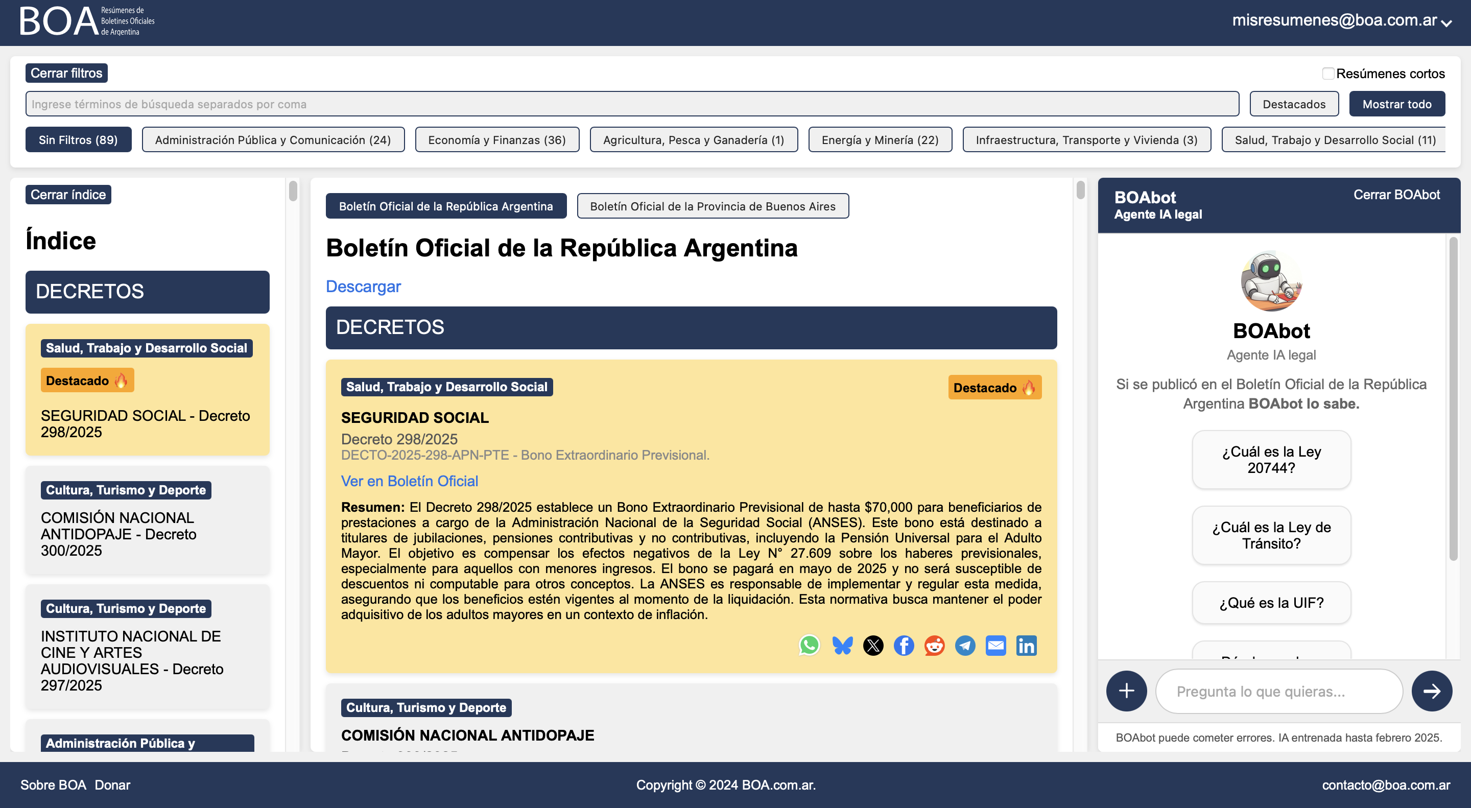 BOA - Boletines Oficiales Accesibles